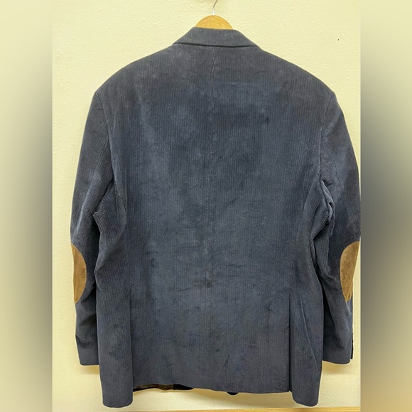Lauren Ralph Lauren Two-Button Black
Corduroy Mens Blazer Suede Elbow Patch 46L - Picture 2 of 12